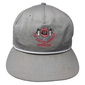 Texace 5 Panel Gray Hat Rope Golf Bermuda Castle Harbour Strapback Vintage